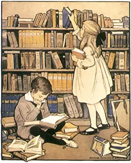 Smith Prints: Children Reading