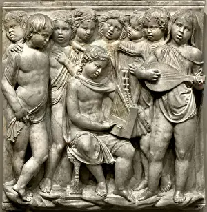 Firenze Prints: Children singing and playing music