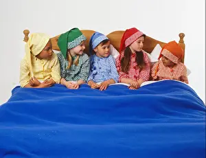 Awake Prints: Five children wearing colourful