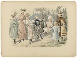 Eras of Dressing Collection: Children's clothing 1890. Fashion plate No. 972 in Le Salon de la Mode et du Costume Paris, 1890