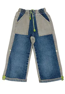 Pants Prints: Children's clothing boy's blue gray jeans shorts isolated on white background