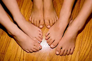 Group Of Prints: Children's feet to feet