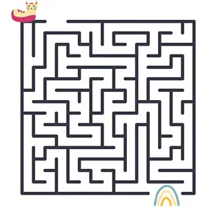 Quiz Prints: Children's game labyrinth. Find a way out of the maze