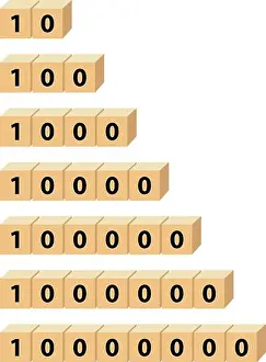 Playtime Prints: Children's numbers blocks.10 to 10000000 blocks