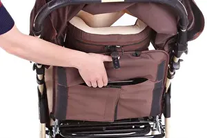 Stool Prints: children's wheelchair isolated on the white background