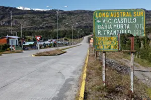 Street Sign Prints: Chilean street sign on the Carretera Austral
