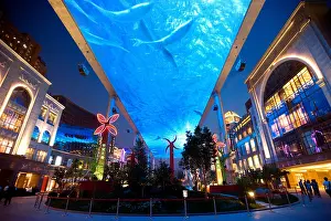 Largest Prints: China, Beijing, the largest lED TV screen in the world is 250m long and 30m wide