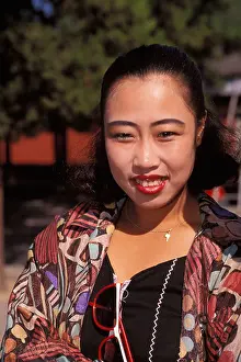Kind Prints: China, Beijing, Young woman visiting the Summer Palace