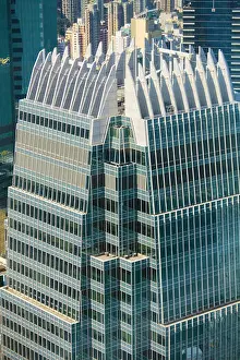 Central District Prints: China, Hong Kong, One International Finance Centre, aerial view