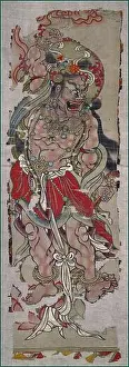 Paintings Prints: China: Vajrapani. Hanging scroll painting from the Mogao Caves Hidden Library