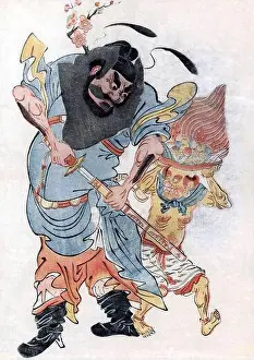 Guardian Prints: China: Zhong Kui drawing his sword