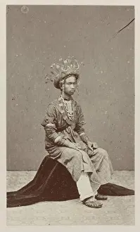 Studio Portrait Prints: Chinese groom, Studio portrait of a Chinese groom in Batavia