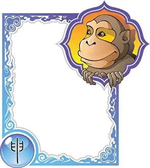 Fate Prints: Chinese horoscope frame series: Monkey
