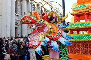 Central London Prints: Chinese New Year Celebrations in London 2018 Credit: Alex Cavendish/Alamy Live News