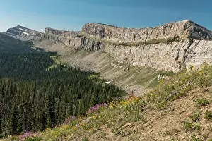 Hike Prints: The Chinese Wall from Larch Hil Pass in the Bob Marshall Wilderness, Montana
