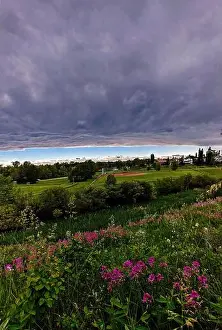 Storm Cloud Prints: Chinook Arch over Calgary Meadow