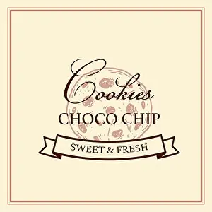 Barley Prints: Choco chip cookie logo template