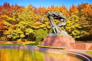 Images Dated 25th October 2011: Chopin monument in autumn Lazienki Park, Warszawa, Poland