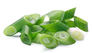 Chopped Prints: Chopped green leek, scallion or spring onion (Allium fistulosum)