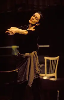 Rehearsal Prints: choreograph and ballet dancer Pina Bausch dancing herself her piece 'Cafe Mueller' in Wuppertal