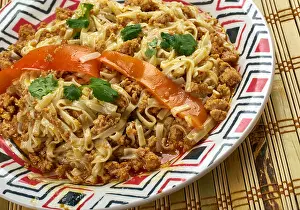 Lamb Prints: Chozma lagmon, qovurma, fried lagman, Uighur cuisine