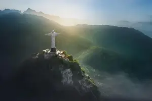 Christ the Redeemer Statue on top of Corcovado Mountain - Rio de Janeiro, Brazil