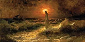 Religious Painting Prints: Christ Walking on the Waters, Julius Sergius Von Klever