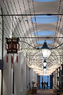Tinsel Prints: Christmas Decorations Retail Shopping Shops Arcade Royal Opera Arcade