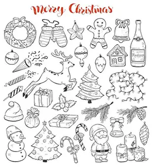 Claus Prints: christmas doodles collection