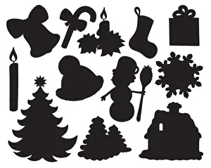 Snowflake Prints: Christmas silhouette collection 02