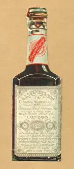 Ephemera Prints: Chromolithographed die cut bottle advertising Lazenby's Harvey's Sauce