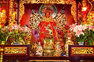 Los Angeles California Prints: Chua Ba Thien Hau Temple, Chinatown