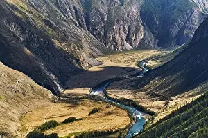 Taiga Prints: Chulyshman river canyon, view from Katu Yaryk pass in Altai mountains, Siberia, Russia
