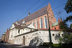 Dominican Prints: Church of the Holy Trinity in Krakow, Poland, view from Dominikanska Street