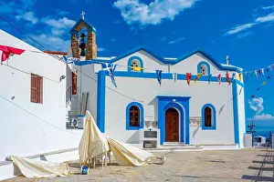 Whitewashed Prints: Church of Our Lady at Greek island Symi