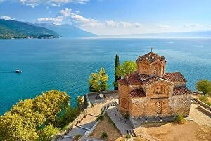Images Dated 30th August 2017: Church of St. John at Kaneo, Ohrid, Macedonia, UNESCO