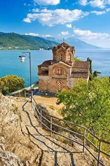 Images Dated 30th August 2017: Church of St. John at Kaneo, Ohrid, Macedonia, UNESCO