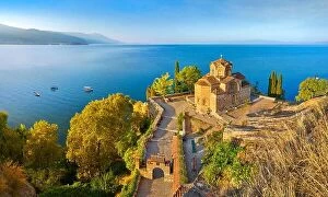 Images Dated 31st August 2017: Church of St. John at Kaneo, Ohrid, Macedonia, UNESCO