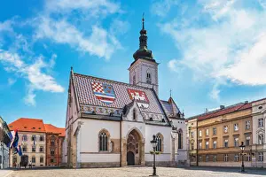 Location Shots Prints: The Church of St. Mark is the parish church in the upper town (Gornji Grad) from Zagreb