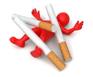Fatigue Prints: Cigarettes beats man (clipping path included)