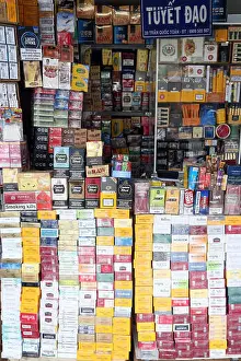 Saigon Prints: Cigarettes and Tobacco for sale. Ho Chi Minh City. Vietnam