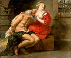 Greek Mythology Prints: Cimon and Pero by Peter Paul Rubens, daughter breastfeeding her father in prison