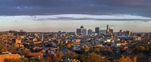 Cincinnati downtown aerial view, Ohio, USA skyline