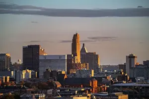 Skyline Cincinnati Prints: Cincinnati downtown aerial view, Ohio, USA skyline