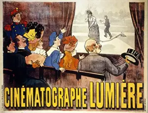 Sprayer Prints: Cinematographe Lumière The poster advertising the Lumière brothers cinematographe showing the famous comedy