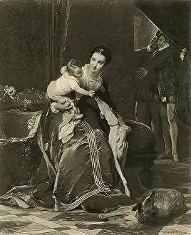 Hound Prints: Circa 1880s antique engraving of Marie Touchet