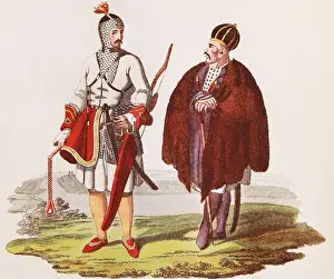 Crimea Prints: Circassian prince and Crimean Tatar. Engraving from 1811
