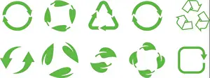 Refuse Prints: Circular arrows set. Recycle and Ecology Icons