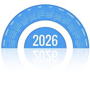 Calender Prints: Circular Calendar planner for 2026