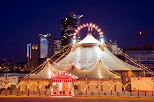 Districts Prints: circus tent at night, Germany, Hesse, Frankfurt
